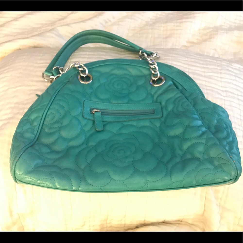 Big Buddha Floral Stitched Turquoise Bag